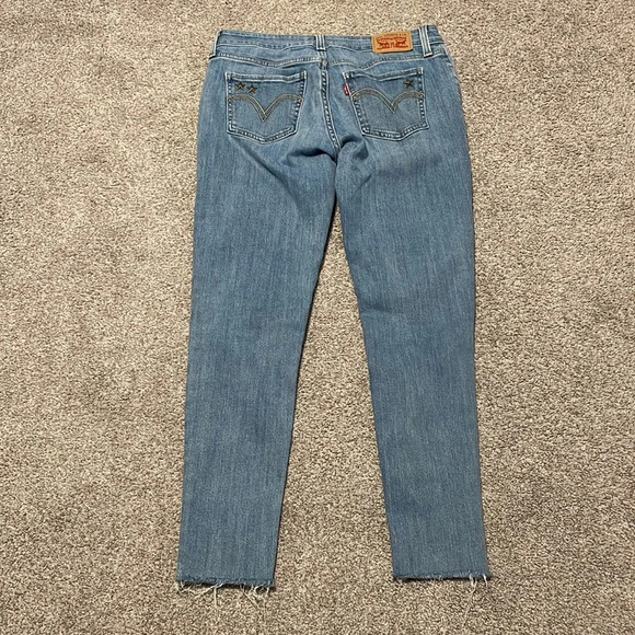 Levi’s 535 Super Skinny Jeans Star Studded Embroidered Hearts 28 - Picture 11 of 16